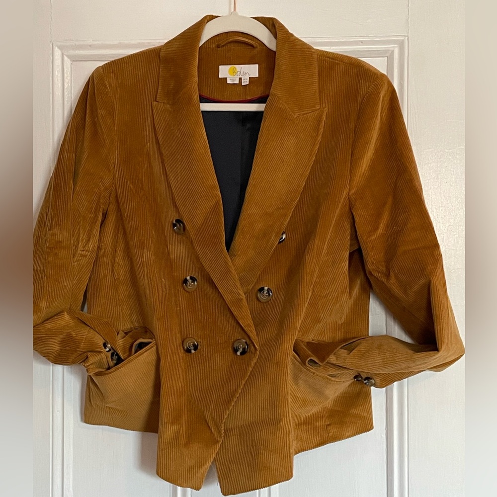 Boden champagne corduroy blazer size 12